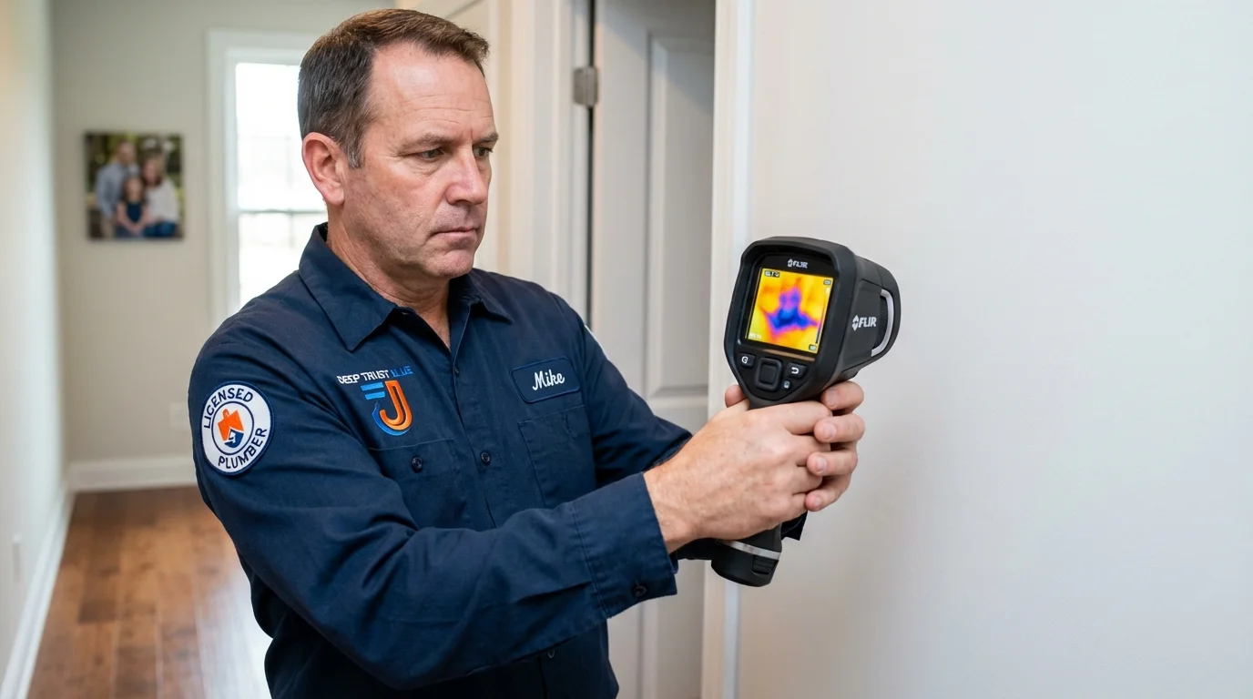 Thermal imaging leak detection by Johns Plumbing LLC in Peabody